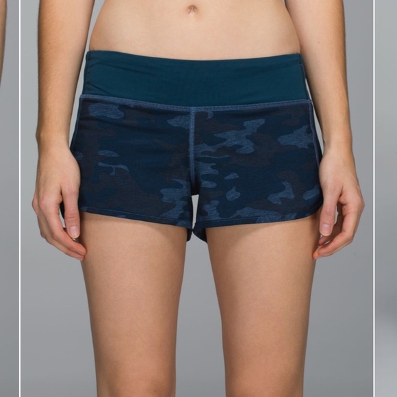 Lululemon Run: Speed Short *4-way Stretch Camo Blue - Picture 1 of 7